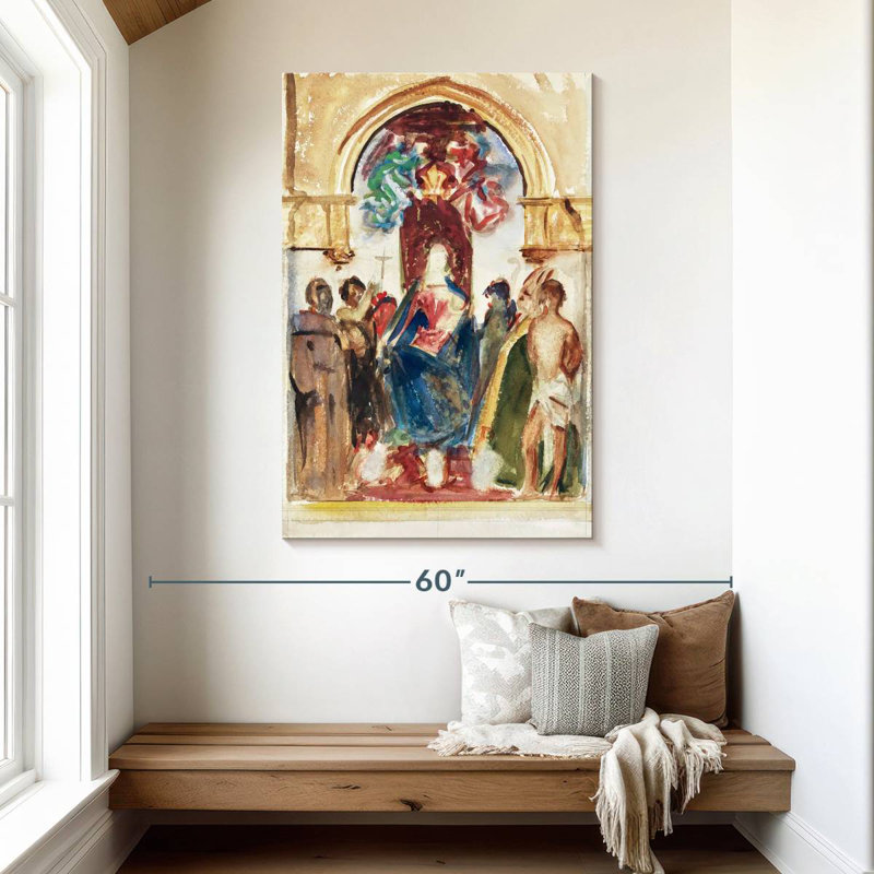 Adella, Madone et enfant et saints, 1895 à 1915, H 48 po x l 32 po