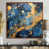 Toile avec cadre flottant brun
