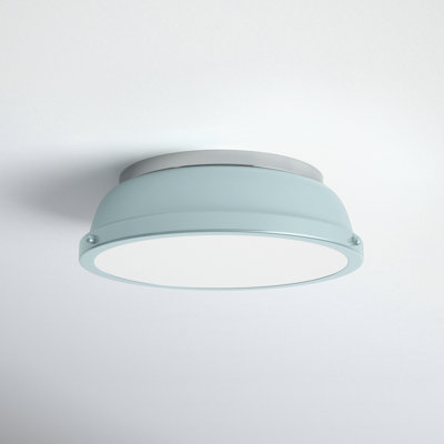 Calico 2 Light Steel Flush Mount