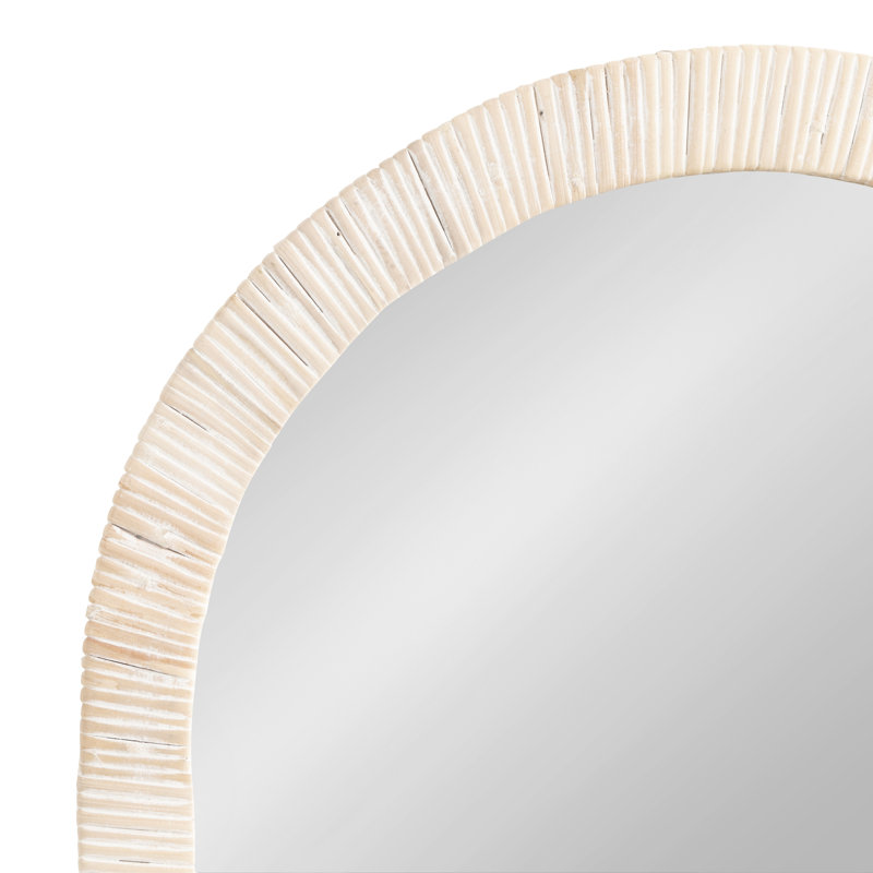 Miroir mural Ashwini, H 30 po x l 20 po, Blanc