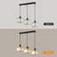 Modern Rectangular Crystal 3-Light Pendant Chandelier 
