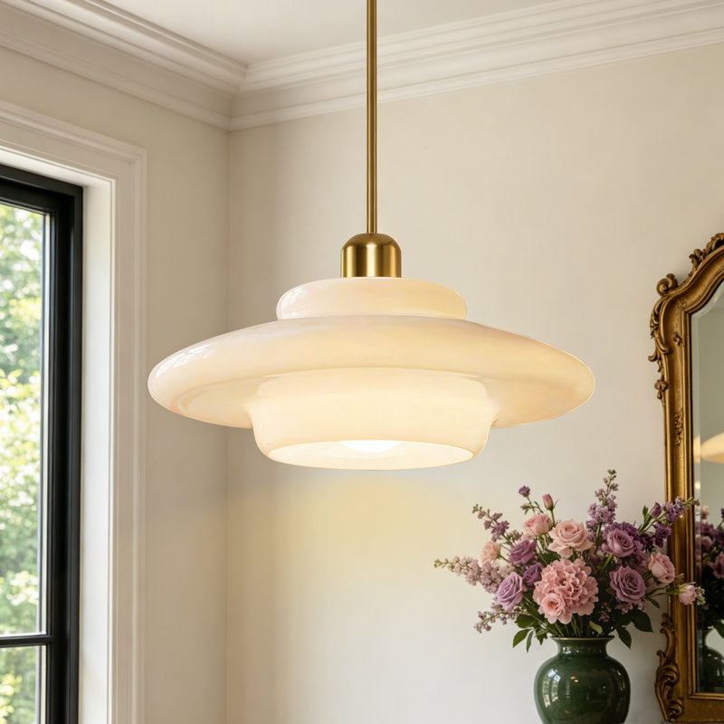 Luminaire suspendu Mid-Century doré nordique, Barre
