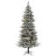 Kiana Flocked Pine Artificial Christmas Tree with LED Lights with Stand-60372779