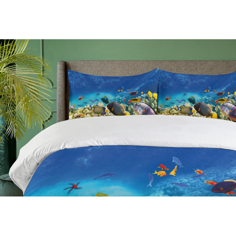 Coastal Polyester Duvet Cover, King