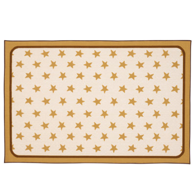 Super Stars Rectangle Washable Tufted Nylon Rug