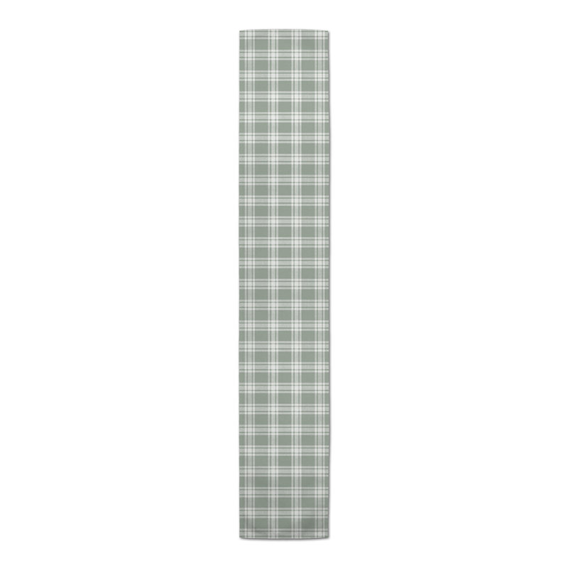 Chemin de table Koziol, 72 po x 16 po, Vert, Plaid