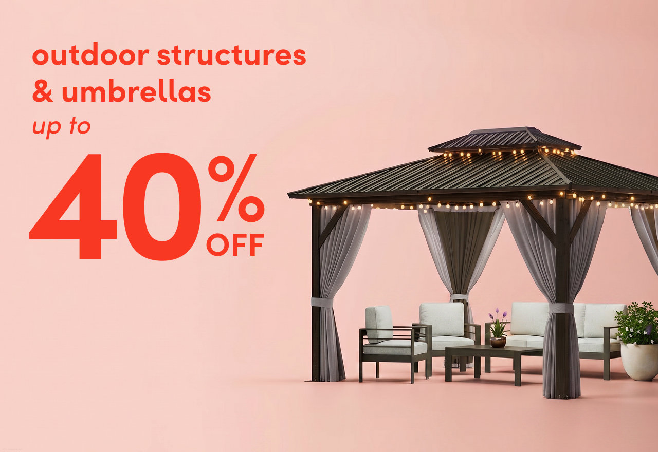 outdoor structure & umbrella clearance