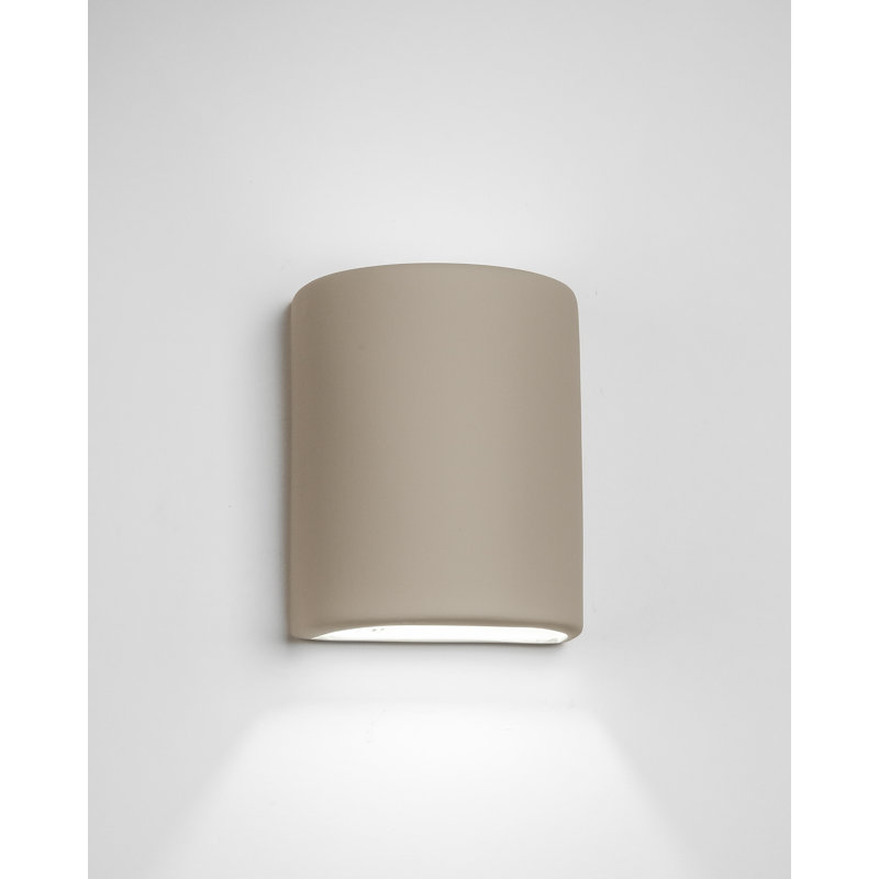 Applique murale d'extérieur en céramique Carely, ampoule DEL incluse, H 10 po x l 8 po x P 5 po, Peuplier