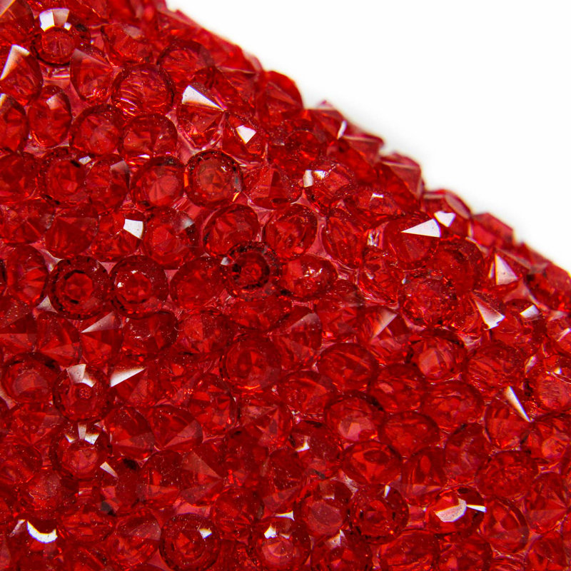 Napperon carré de 14 po Sparkles Home Luminous, Rouge