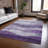 Louisa Purple Washable Indoor-Outdoor Rug - -2077713517