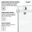 Porte de baignoire coulissante simple sans cadre l 68 à 73 po x H 66 po avec verre trempé transparent 3/8 po - Rail supérieur carré-118158006