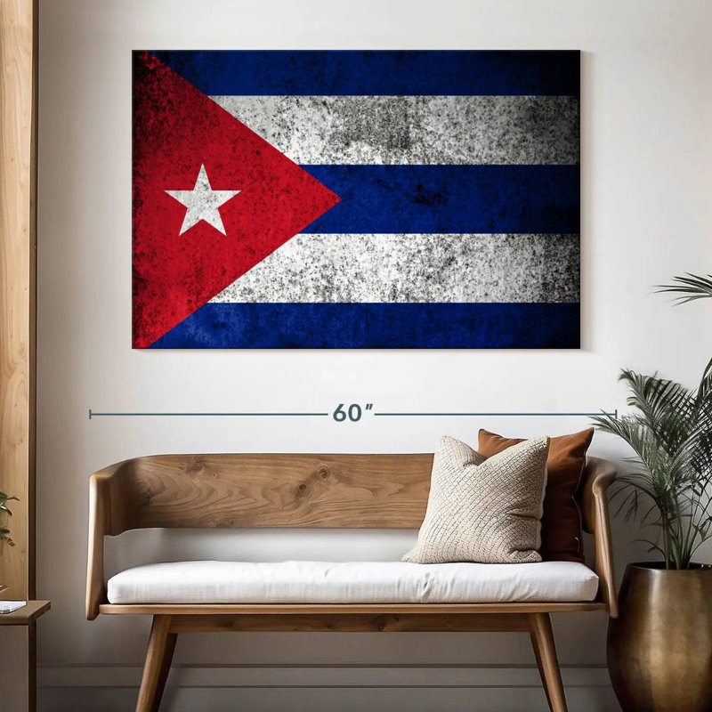 Drapeau cubain Borges, H 34 po x l 51 po