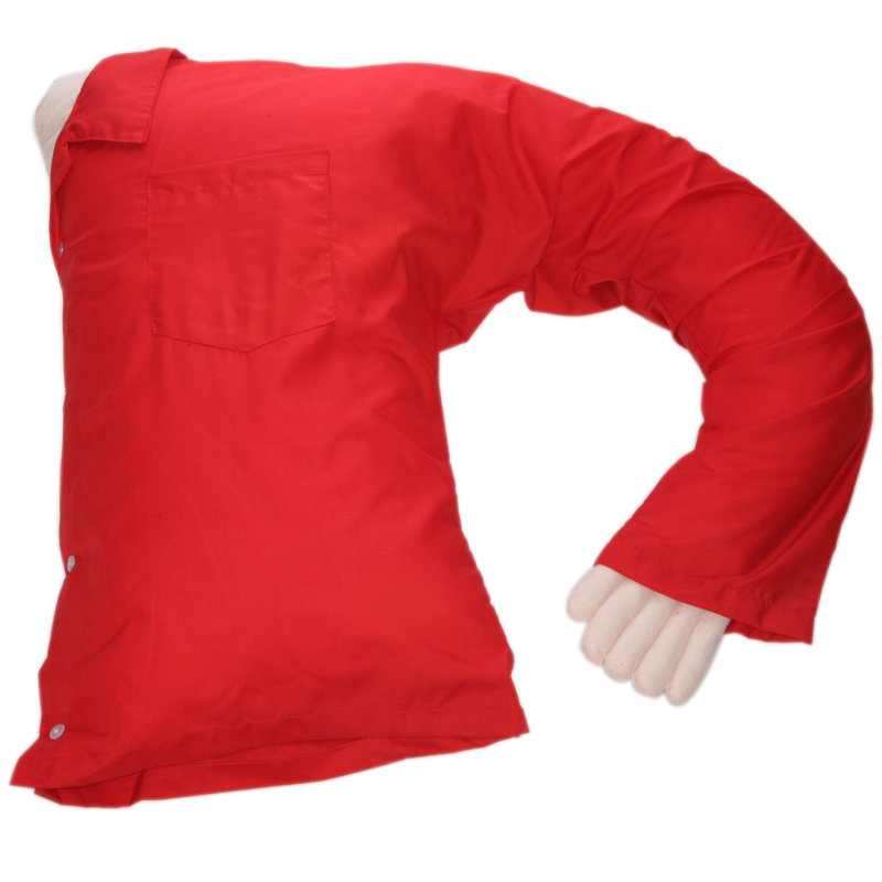 Boyfriend Cotton Throw Pillow, Red