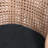 Upholstered Black Rattan Full Back Counter Swivel Bar Stool-121091467