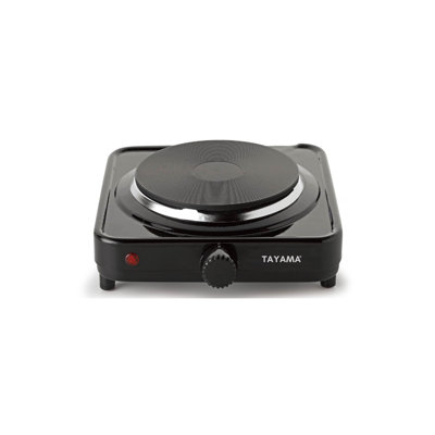 Tayama Single Burner Black Diecast Hot Plate With Temperature Control