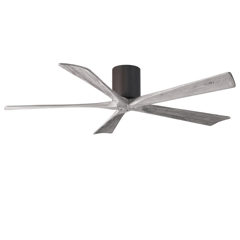 Ventilateur à pales encastré 5 pales Irene, Bronze texturé, Ton bois de grange, Finition du boîtier du ventilateur