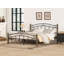 Metal Bed with Wavy Headboard and Footboard-63373988-63374010