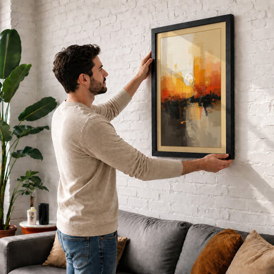 City at Dusk Modern - Framed Print