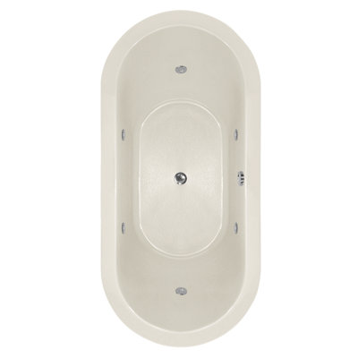 Elle 72'' x 36'' Whirlpool Acrylic Bathtub