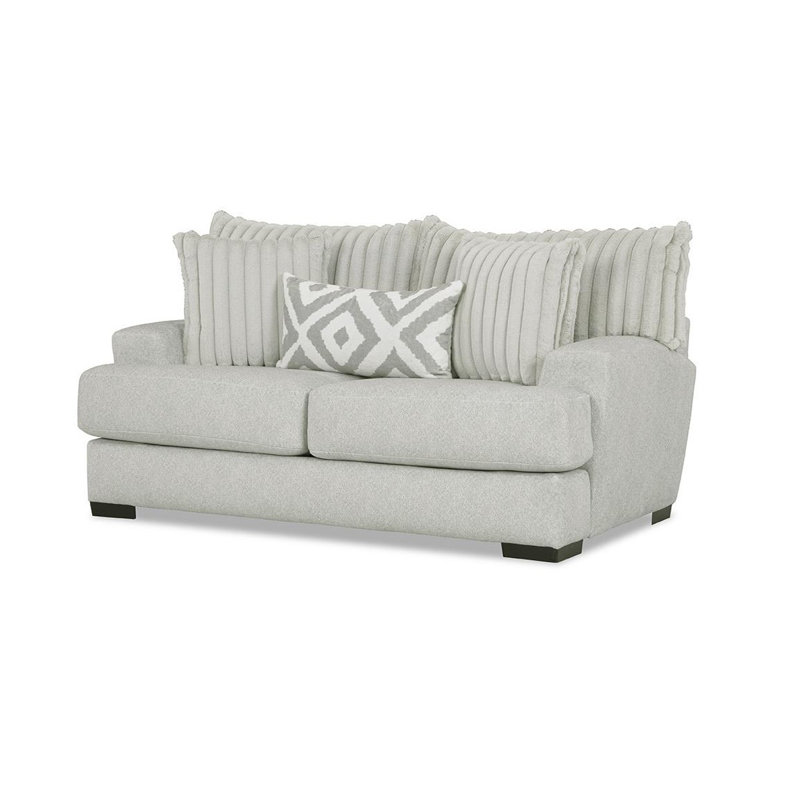 72.4" W Transitional Loveseat, Gray