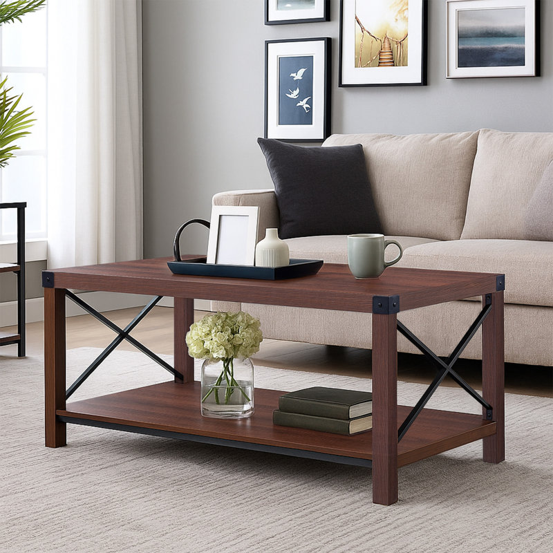 Ricky Single Coffee Table, Walnut