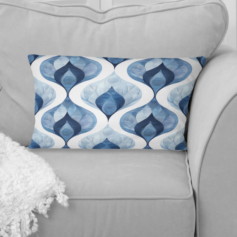 Coussin lombaire moderne bleu Ogee Patten I - bleu