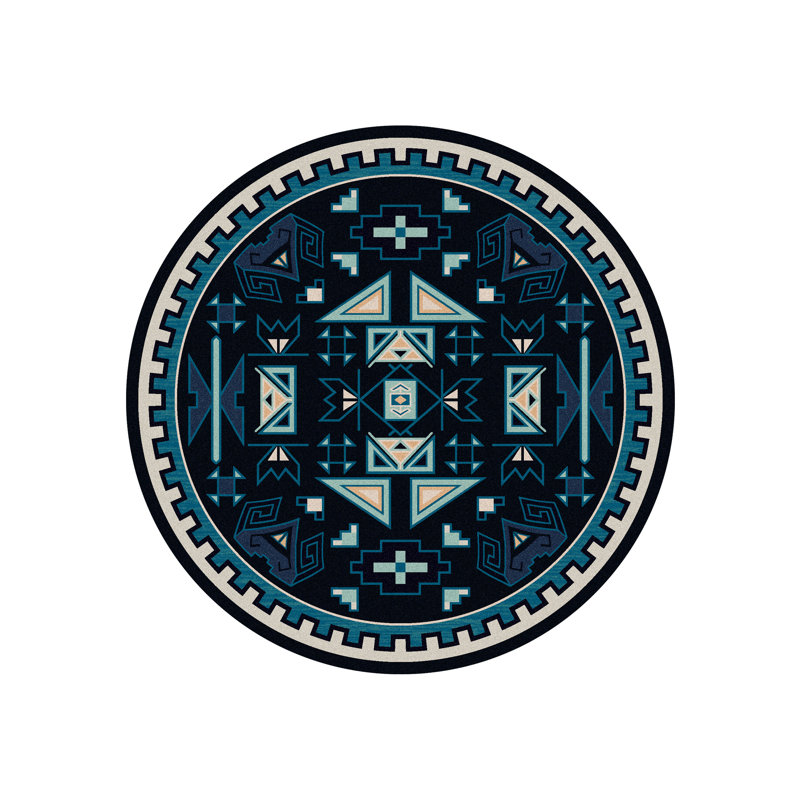 Marydel Southwestern Indoor Rug, Round 8'
