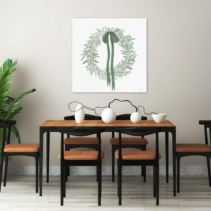 Couronne d'eucalyptus, art contemporain, H 32 po x l 32 po
