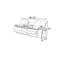 Canapé inclinable avec table rabattable Hensel