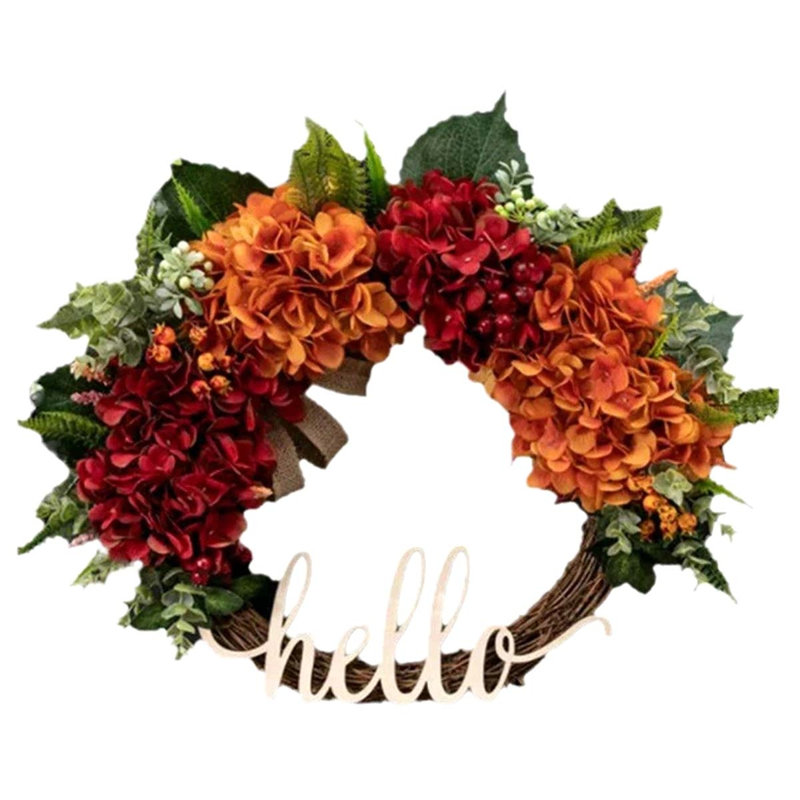 Couronne de guirlande de fleurs 17,72 pouces