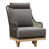 Charcoal Cushion / Gray/Natural Wood Frame selected