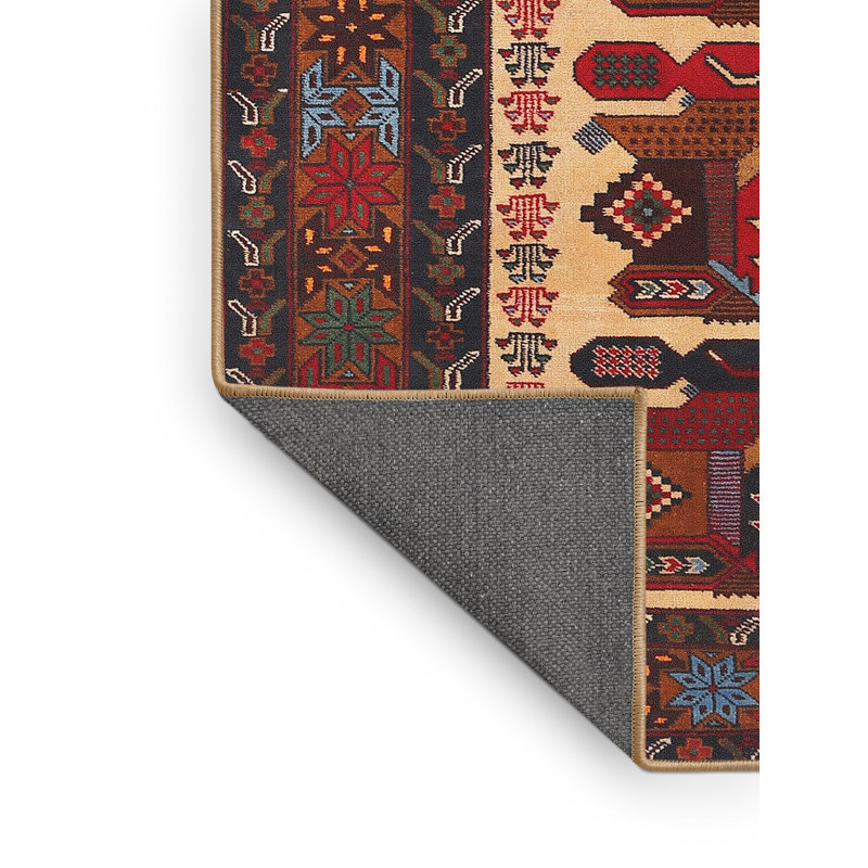 Tapis oriental oriental / noir / crème, Rectangle 8 pi x 10 pi
