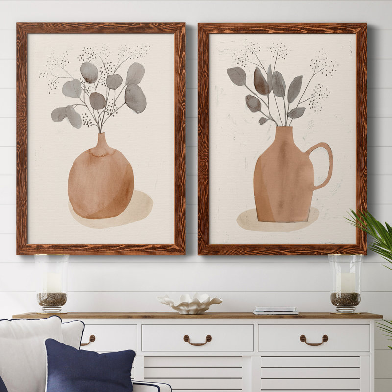La Planta I - ensemble de 2 reproductions d'art sur toiles, H 31,5 po x l 47 po x P 1,5 po, Toile avec cadre érable