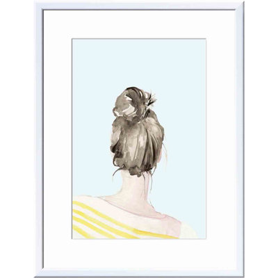 «Top Knot Sailor Stripes I» par Jennifer Paxton Parker - peinture encadrée
