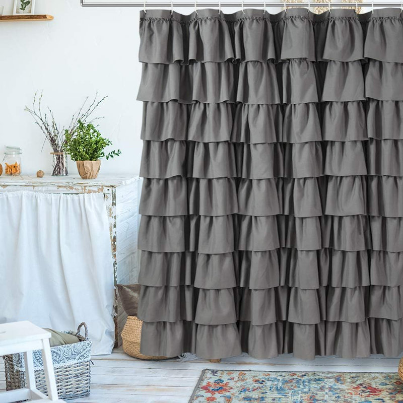 Rideau de douche Ruffle, Grey