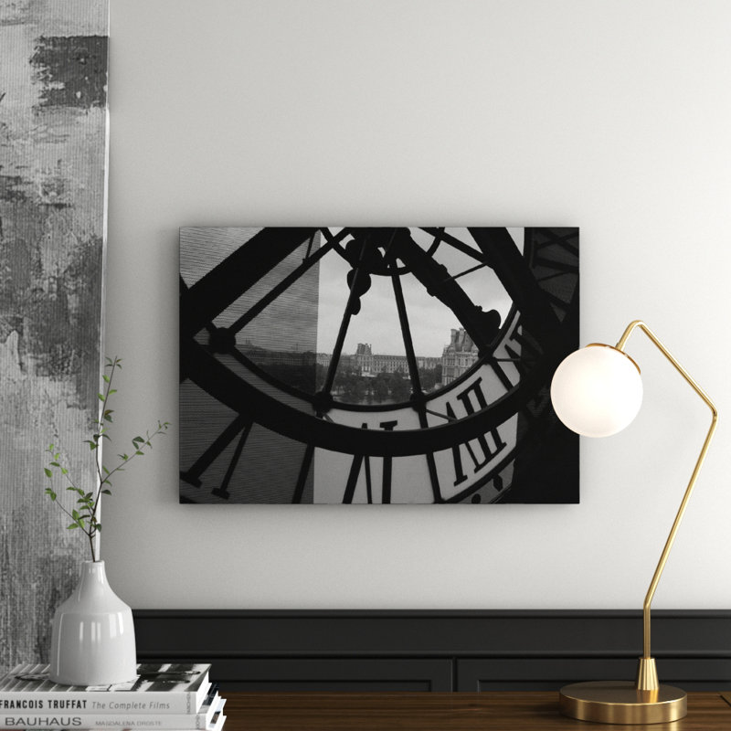 Clock Tower In Paris - Print on Canvas, 101.6 cm H x 66.04 cm W x 1.91 cm D, Wrapped Canvas