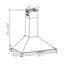  Hotte de cuisine murale en acier inoxydable convertible 36 pouces 600 CFM W103B Series avec filtre inclus