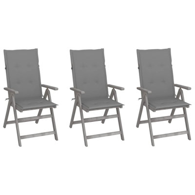 Chaise de patio avec coussin en teck
