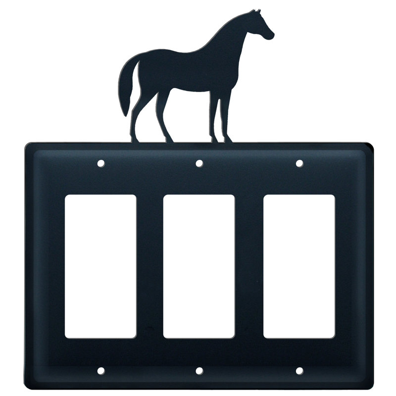Horse 3-Gang Rocker Wall Plate