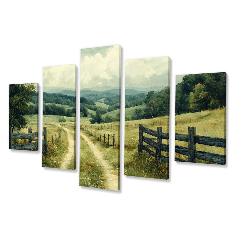 «Green Peaceful Valley I», ensemble d'art mural