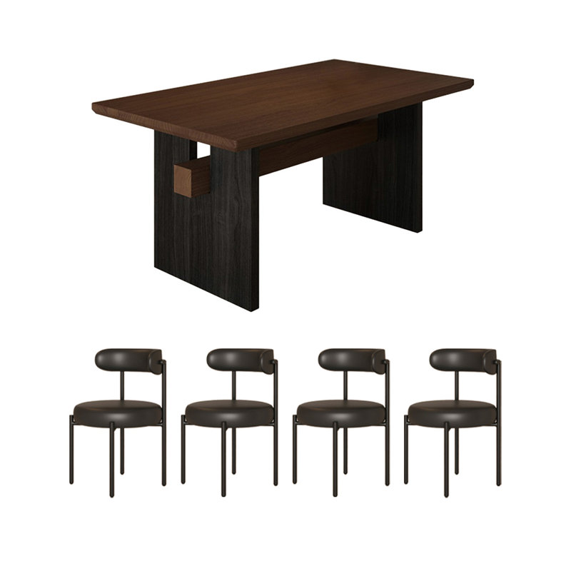 Vintage and elegant solid wood table set, 29.52"H x 62.99"L x 27.55"W