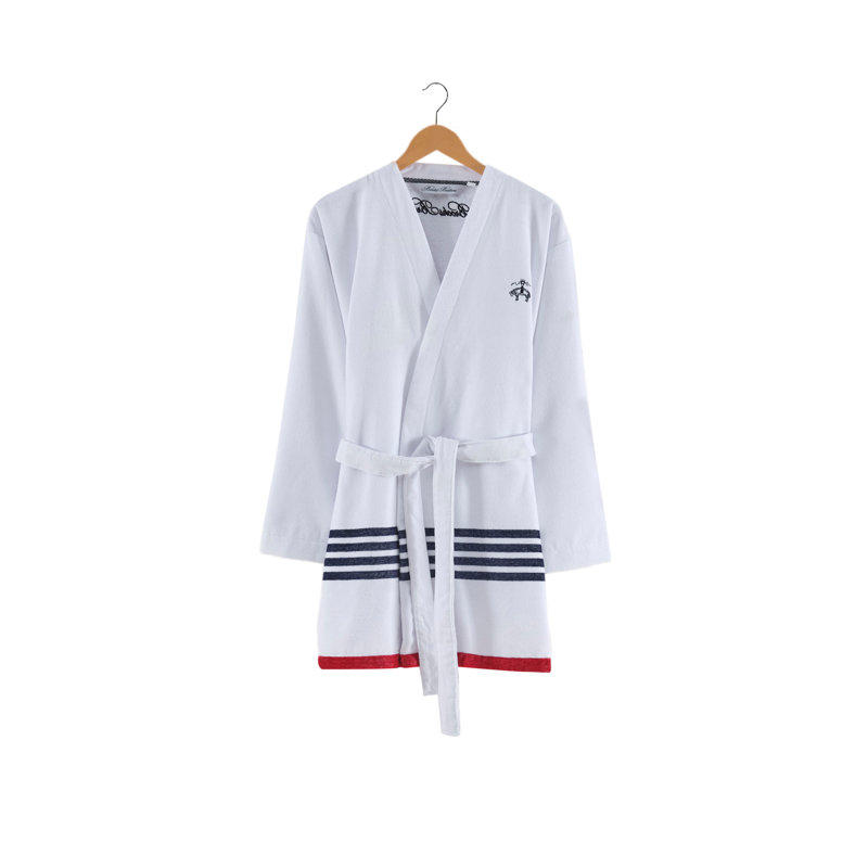 Peignoir 100% coton cheville, Blanc