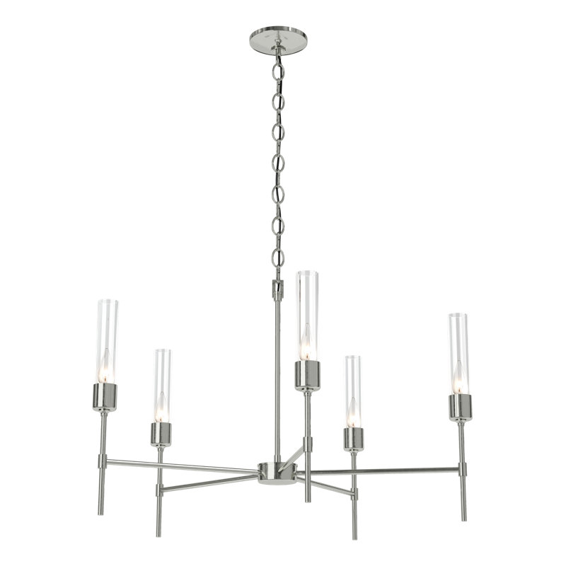 Vela 5 - Light Sputnik Sphere Chandelier, Sterling, Clear Glass
