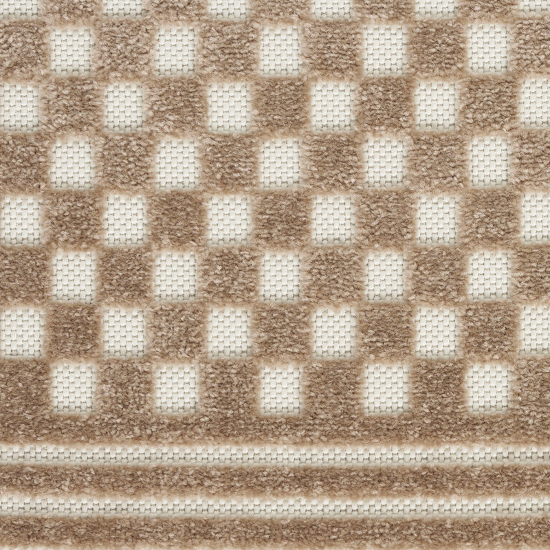 Latitude Run® Care Free 9'2" x 12' Brown Modern Indoor Rug, Rectangle 6'7" x 9'2"