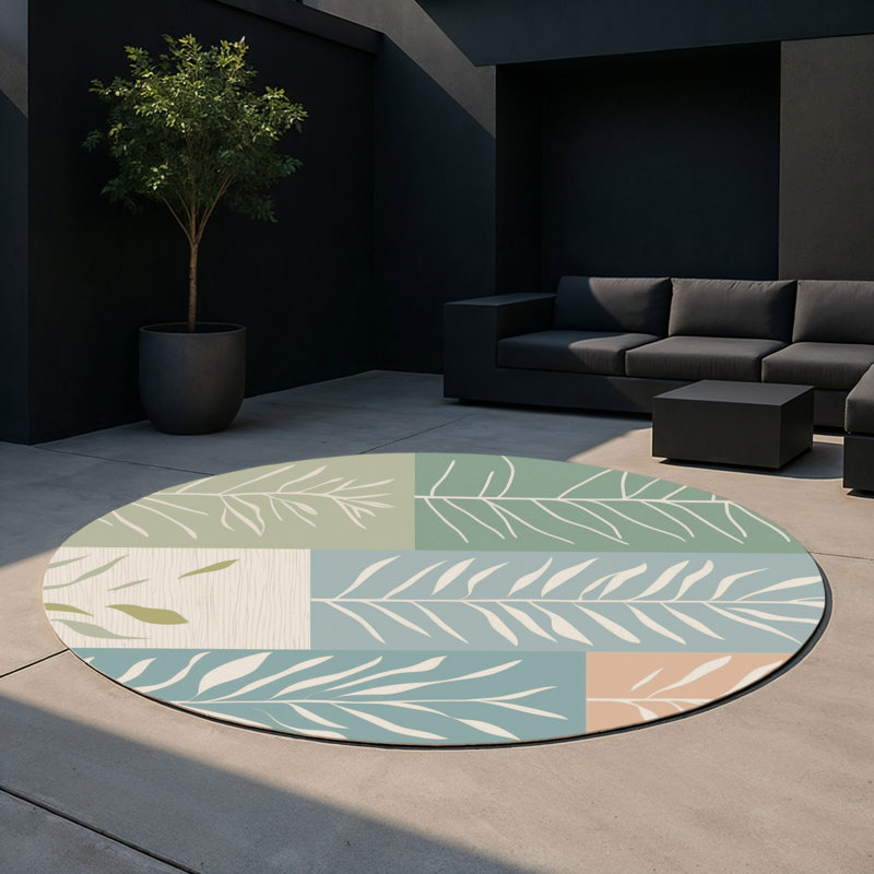 Golden Harvest Indoor And Outdoor Area Rug, Round 5'