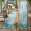 Tapis de couloir d'extérieur 8 po gris et ivoire