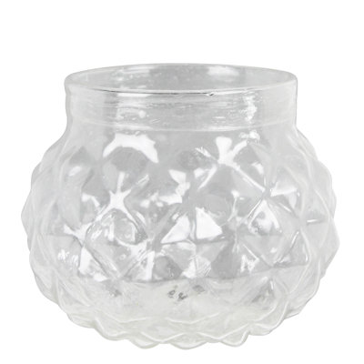 Vase en verre bullé - Sphère basse