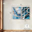 «Golden Geode Luxe Set Shadowbox», art mural bleu par Art Remedy-115200182-115200189