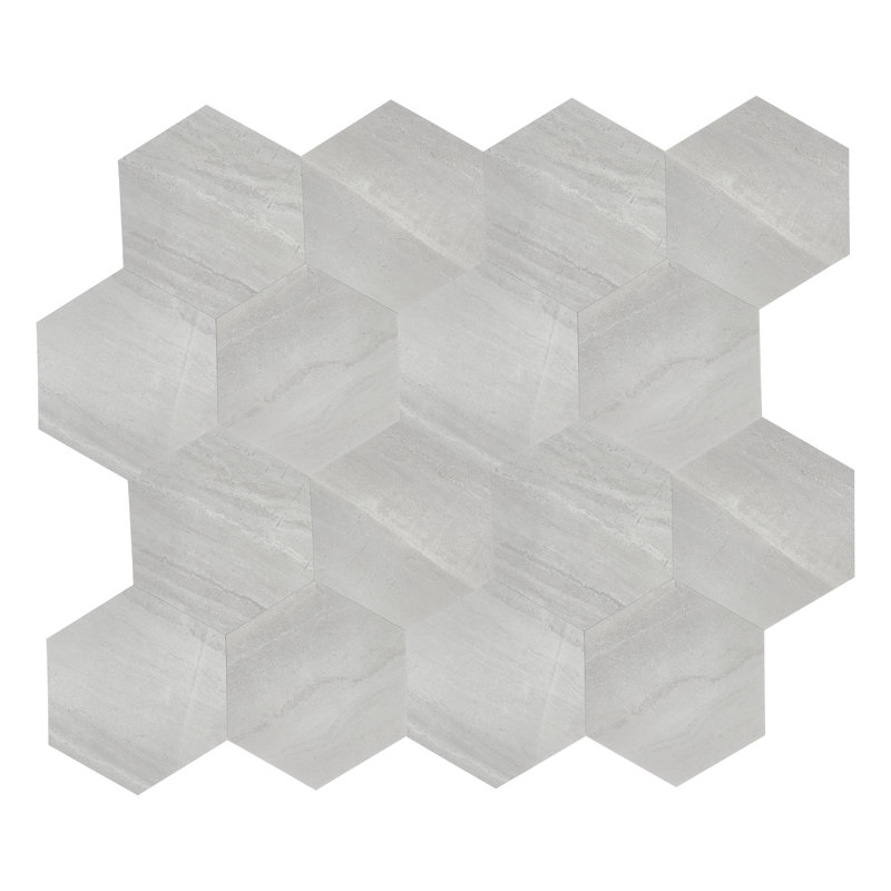 Carreau de mosaïque auto-adhésif en pierre 12 po x 12 po, Gris clair
