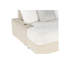 Tissu chic en velours beige avec tissu en velours côtelé, formation de coussins douillets et de porte-gobelets, Interface